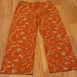 doze Kangaroo Paw Lounge Pants Silk and Cotton Blend Size Small